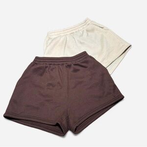 Women's Casual Brown and Cream Shorts